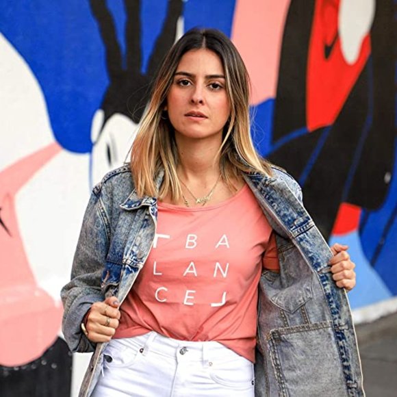 Zuell BALANCE Graphic Crew Neck Tee - Coral, S - Picture 2 of 16